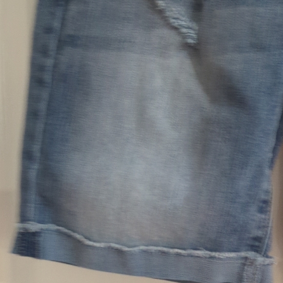 Denizen from Levi's Light Blue Distressed Roll-Hem Jean Shorts - Picture 6 of 13